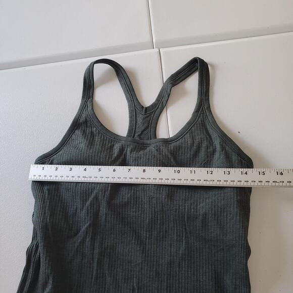 Lululemon Tank Top Womens 10 Ribbed Built In Bra Racerback Yoga Gym LW1AX1S - Picture 6 of 8